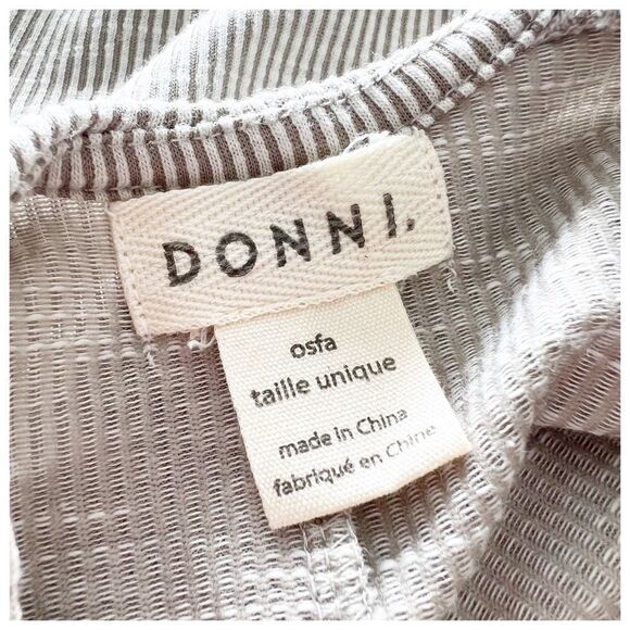 Donni Antropologie Slouchy Cardigan Open Pockets Layer Textured Ribbed Loose Fit - Picture 9 of 12